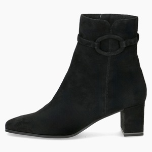 smart black suede high top ankle boots