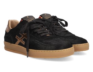 black ponyskin sneakers