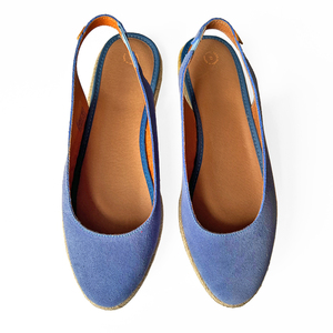cornflower blue espadrille sandals
