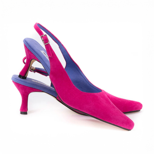 bright pink slingback shoes
