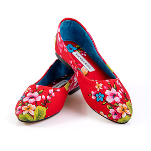 Red Peony Pumps