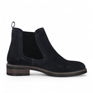 navy blue suede chelsea boots
